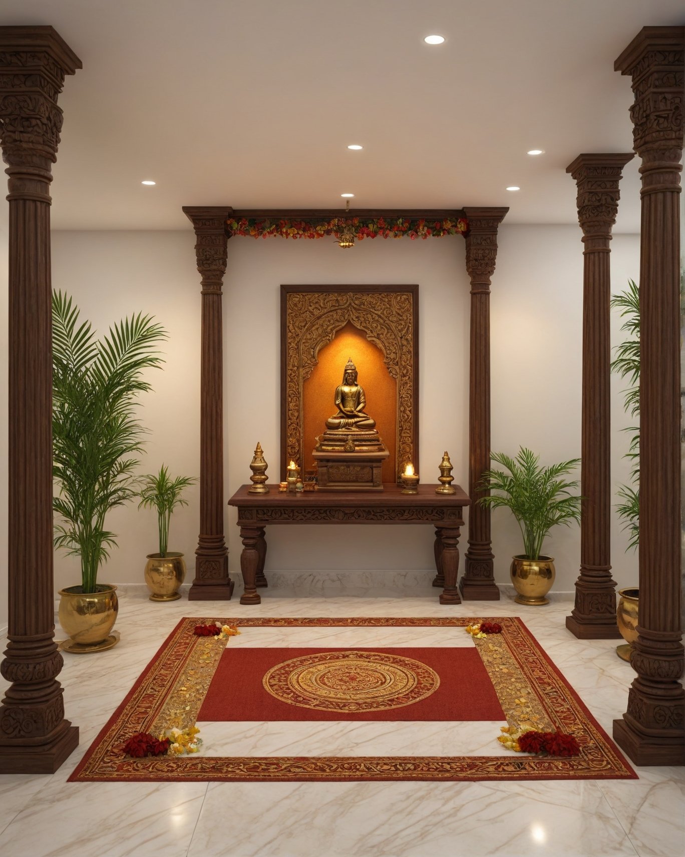 A Traditional Indian Pooja Room